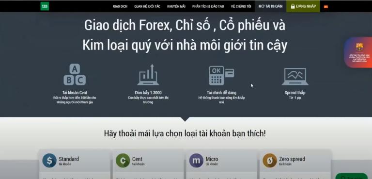 Sàn FBS là sàn giao dịch Forex và CFD 