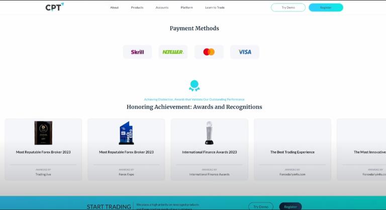 Sàn CPT Markets có nhiều phương thức giao dịch cho nhà đầu tư