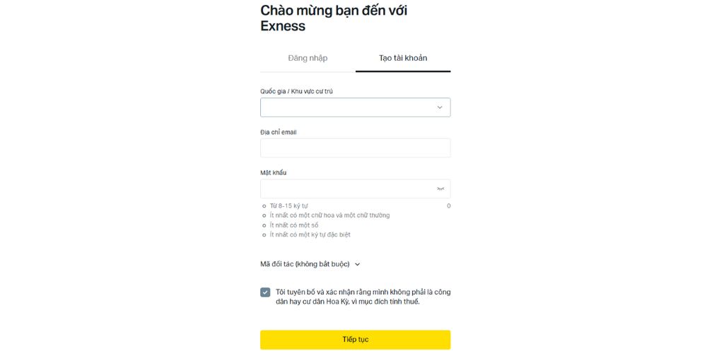 Điền thông tin cá nhân