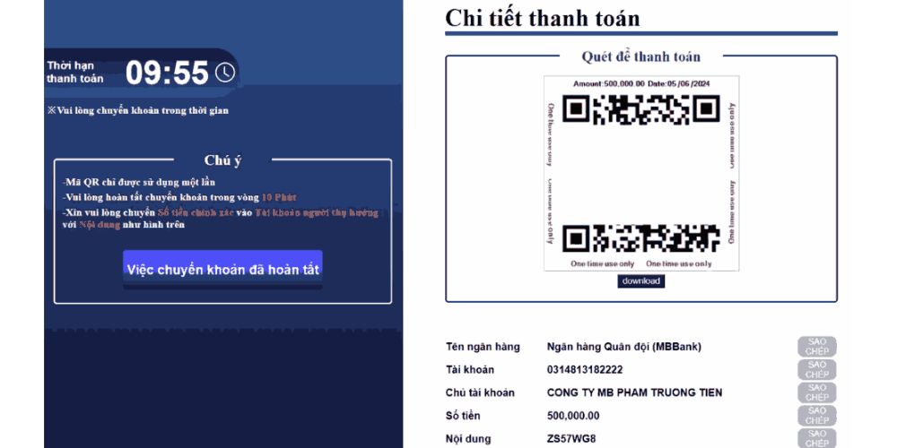 Sàn Exness - Quét mã nạp tiền