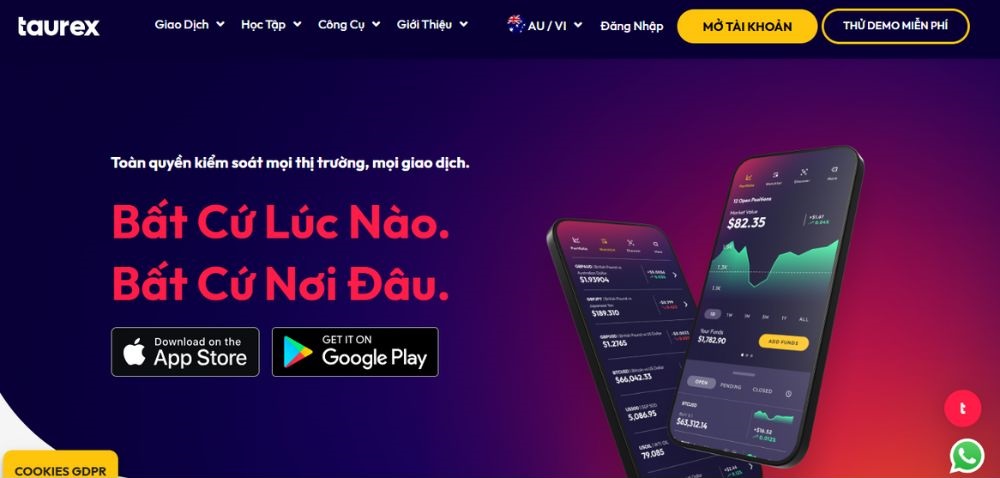 Website sàn Taurex